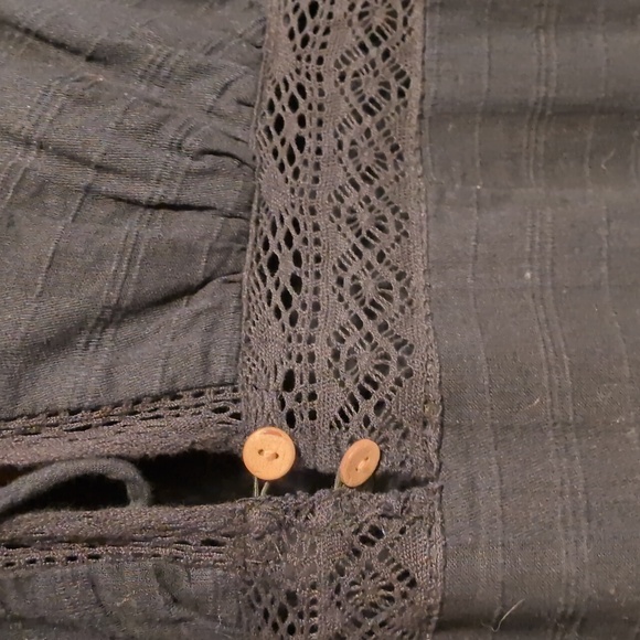 Free People Slow Pace Black Midi Dress - Picture 3 of 7